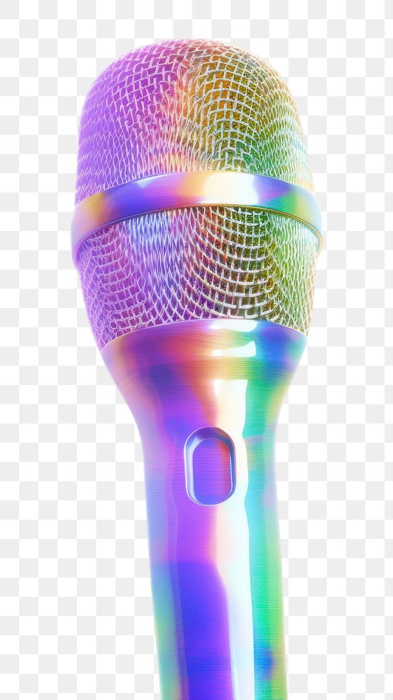 PNG  A holography microphone white background single object performance.