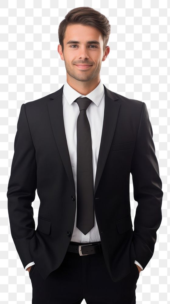 PNG  Businessman standing tuxedo blazer