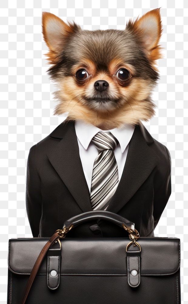 PNG  Dog briefcase mammal animal.