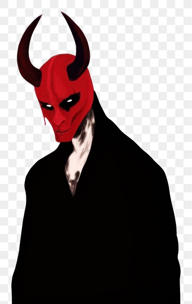 PNG  Devil Lucifer representation silhouette disguise. AI generated Image by rawpixel.