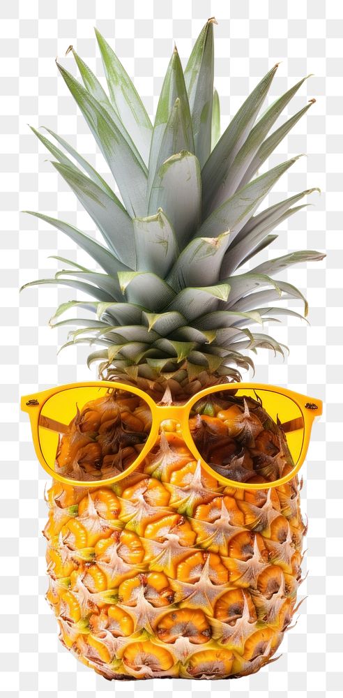 PNG  Pineapple sunglasses fruit plant.