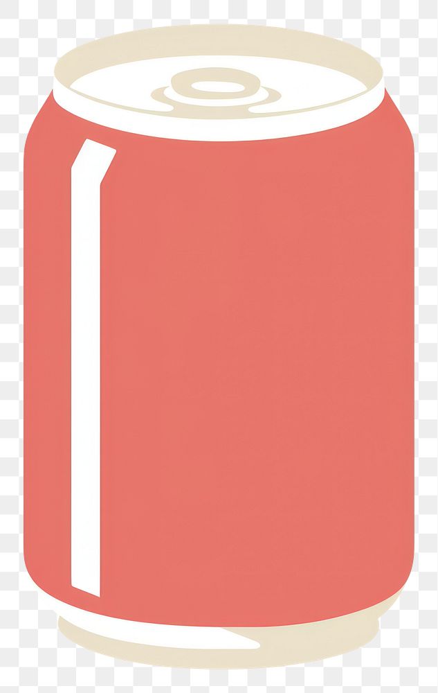 PNG  Illustration of a simple cola can drink refreshment container.