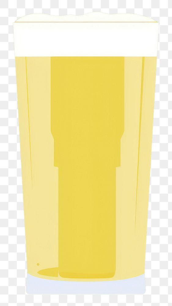 PNG  Illustration of a simple beer glass drink lager refreshment.