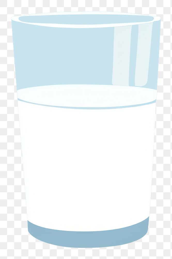 PNG  Illustration of a simple glass of water drink milk refreshment.