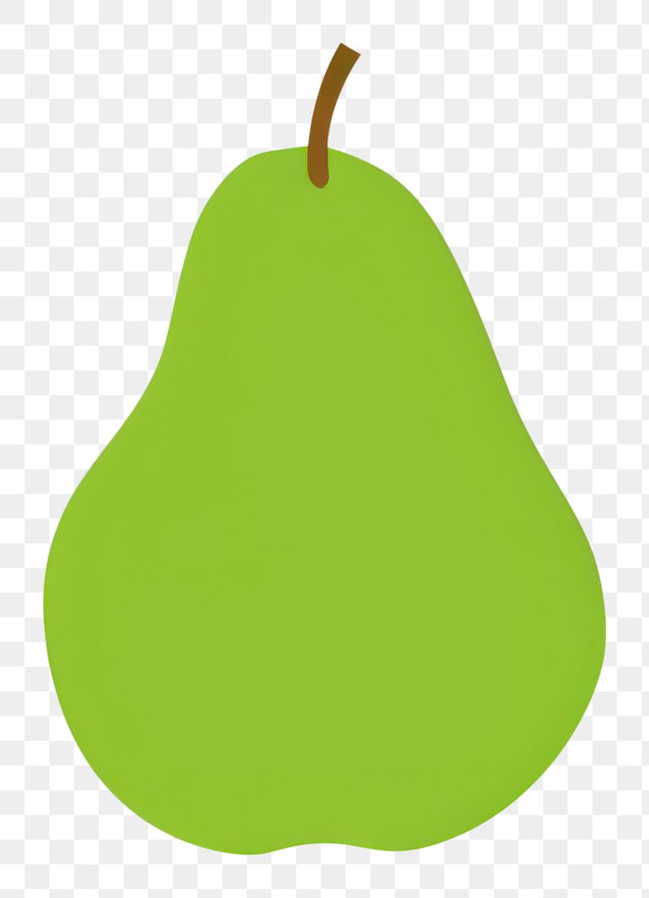 PNG  Illustration of a simple green pear fruit plant food.