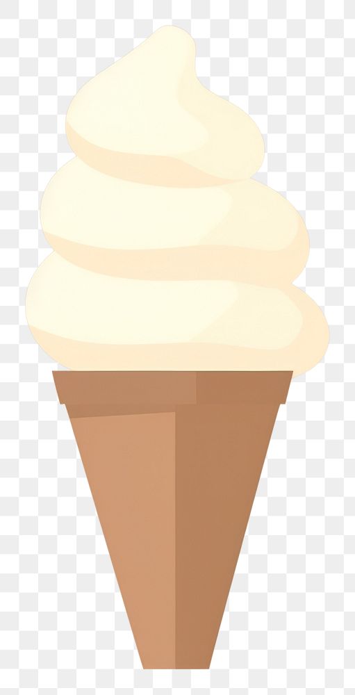 PNG  Illustration of a simple ice cream dessert food cone.