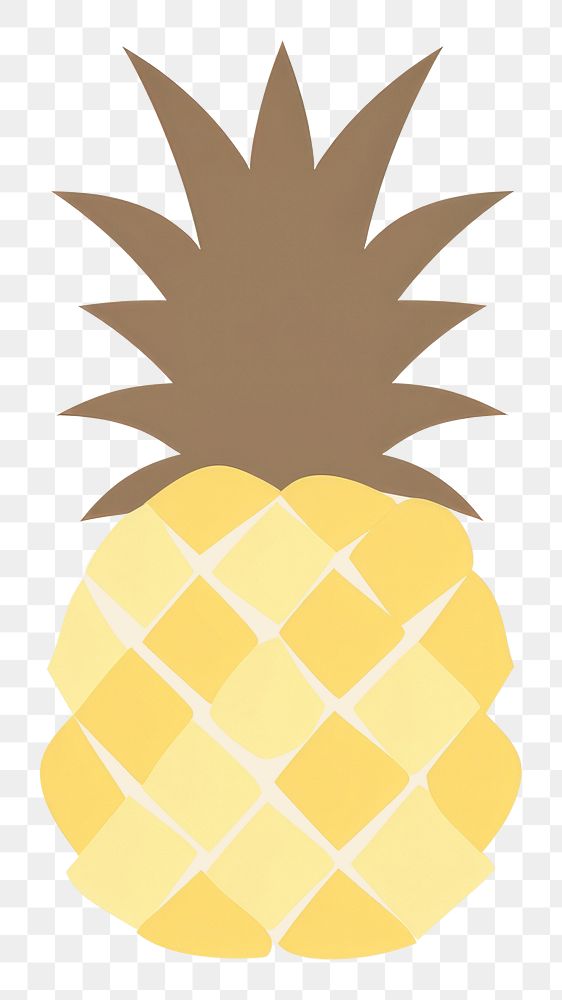 PNG  Illustration of a simple pineapple fruit plant food.