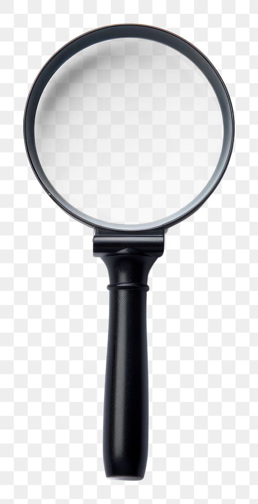 PNG  Magnifying glass minimal black white background circle shape. AI generated Image by rawpixel.