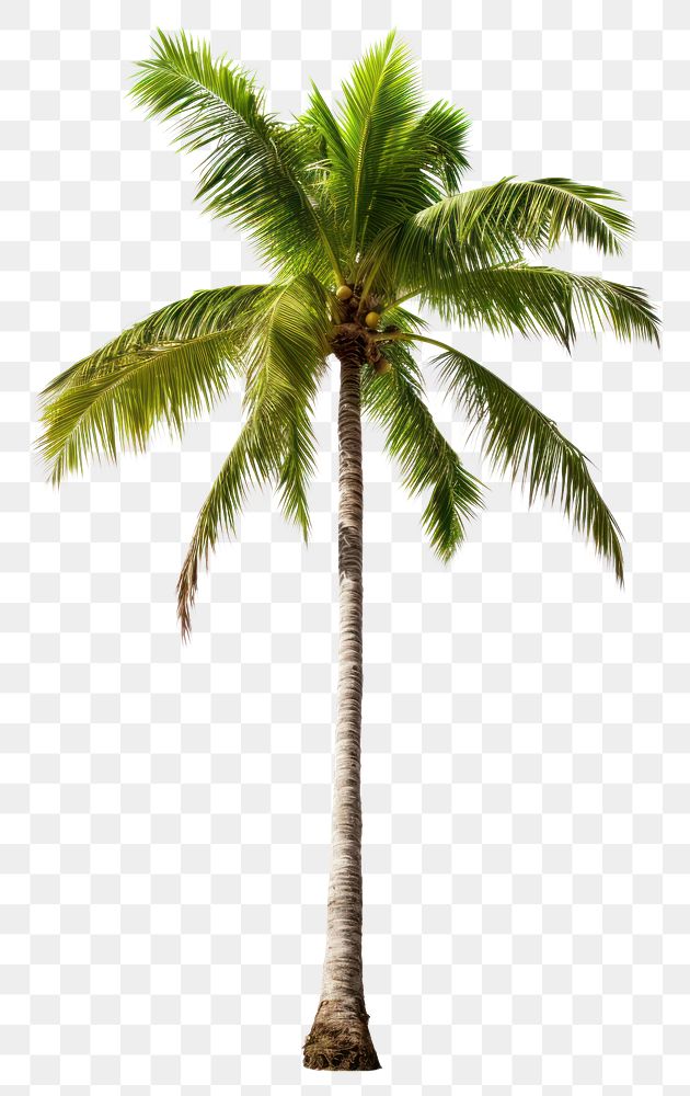 PNG Tree coconut plant white background.