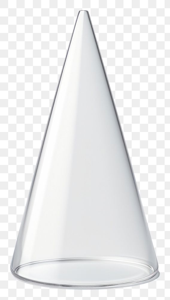 PNG  Cone shape glass white background simplicity.