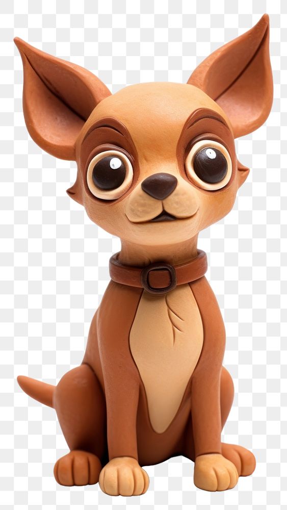 PNG Figurine animal toy chihuahua.