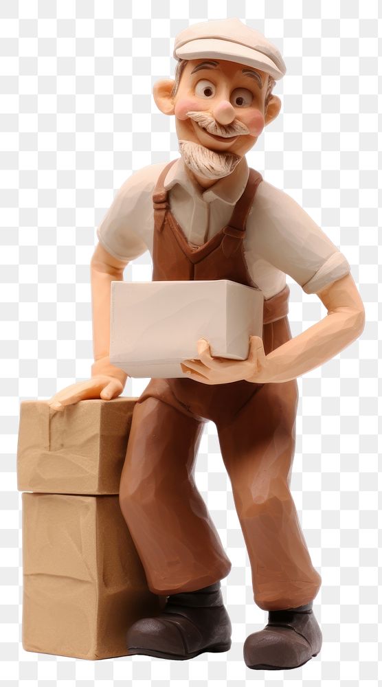 PNG Cardboard figurine adult toy.