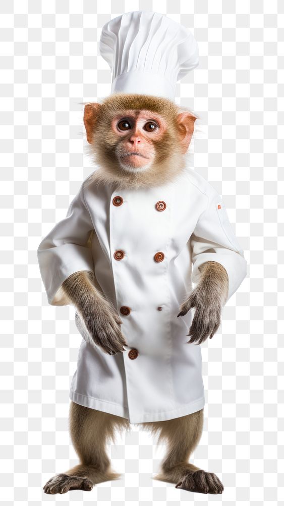 PNG  Monkey mammal animal chef.