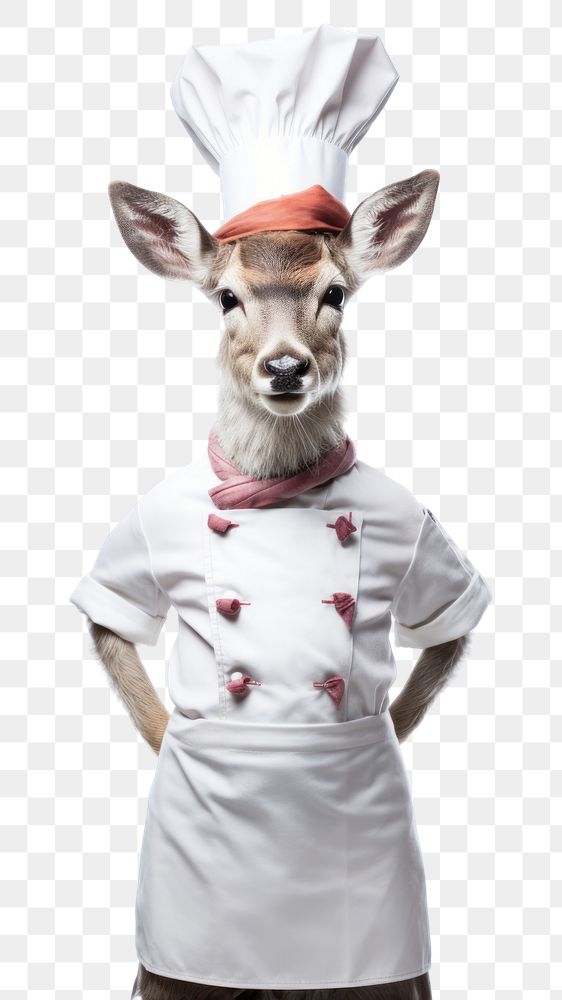 PNG  Deer animal mammal chef.