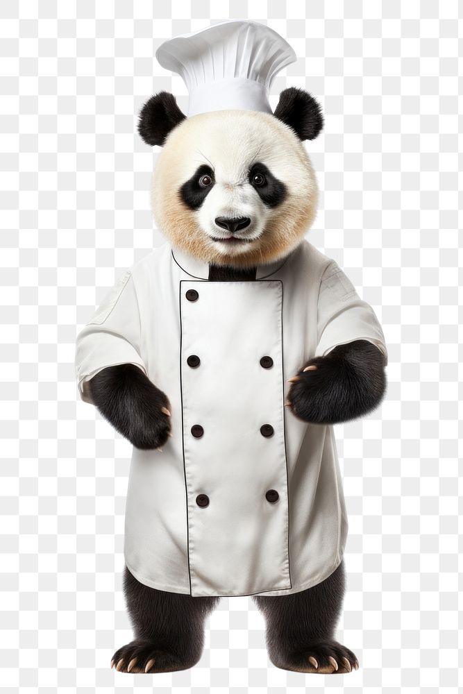 PNG Panda mammal bear chef.