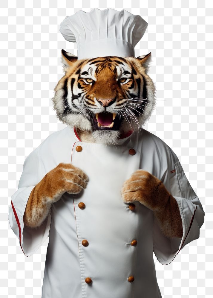PNG Tiger adult chef portrait.