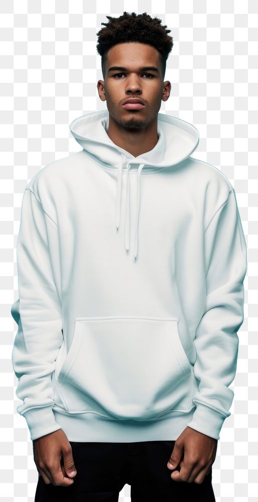 PNG Sweatshirt hood outerwear portrait.
