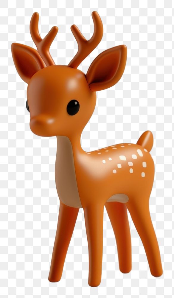 PNG  Deer wildlife figurine animal.