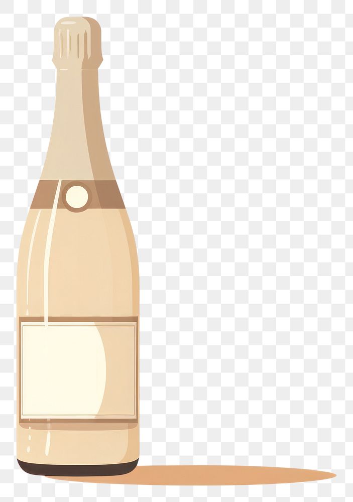 PNG  Champage bottle drink wine white background.