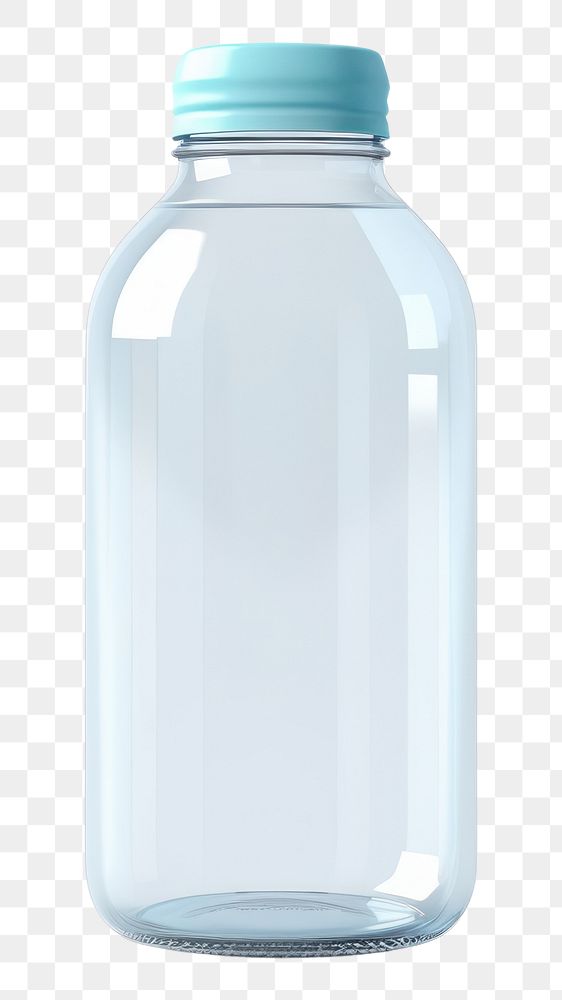 PNG Water bottle icon glass transparent jar.