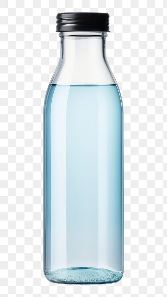 PNG Water bottle icon glass transparent white background.