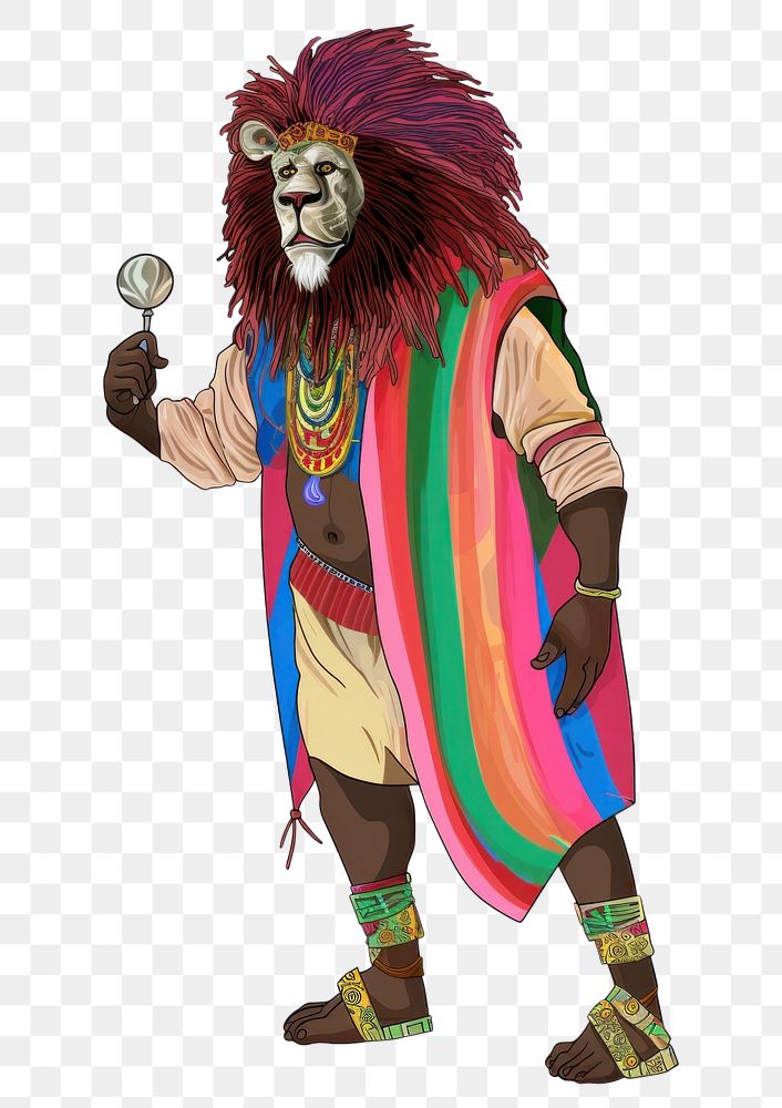 PNG  Lion costume adult white background.
