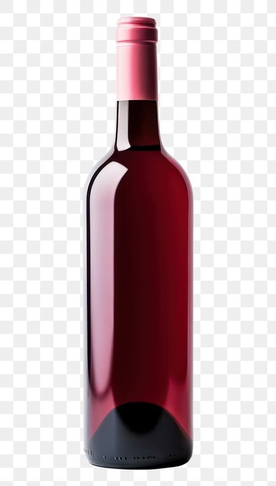 PNG  Bottle of wine glass drink white background.
