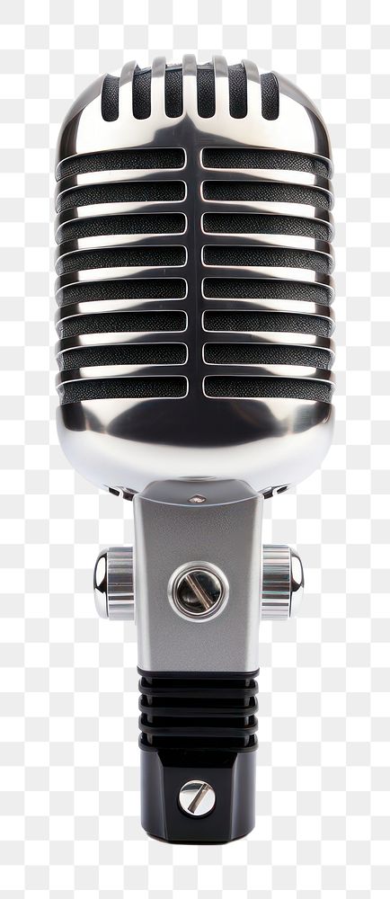 PNG Retro microphone white background performance technology.