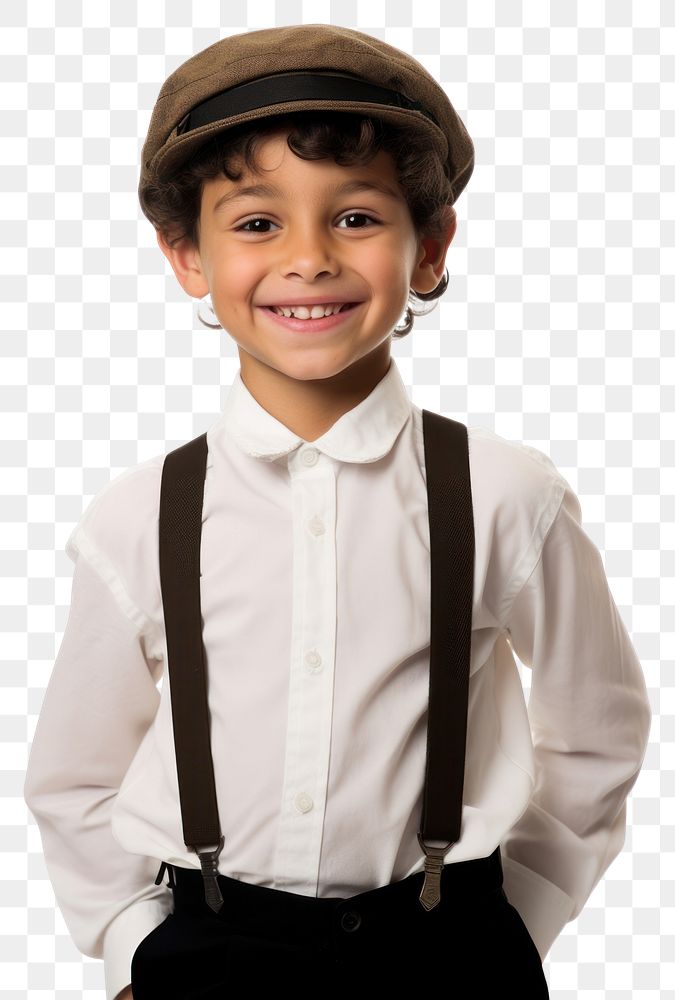 PNG  Kid portrait smiling child.