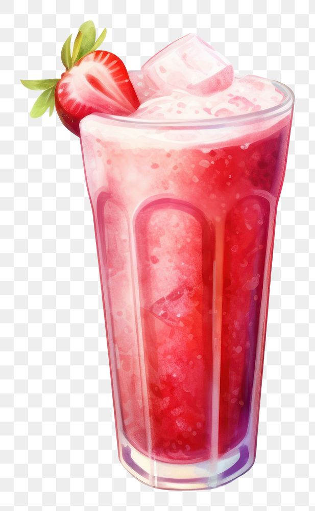 PNG  Strawberry drink smoothie fruit juice.