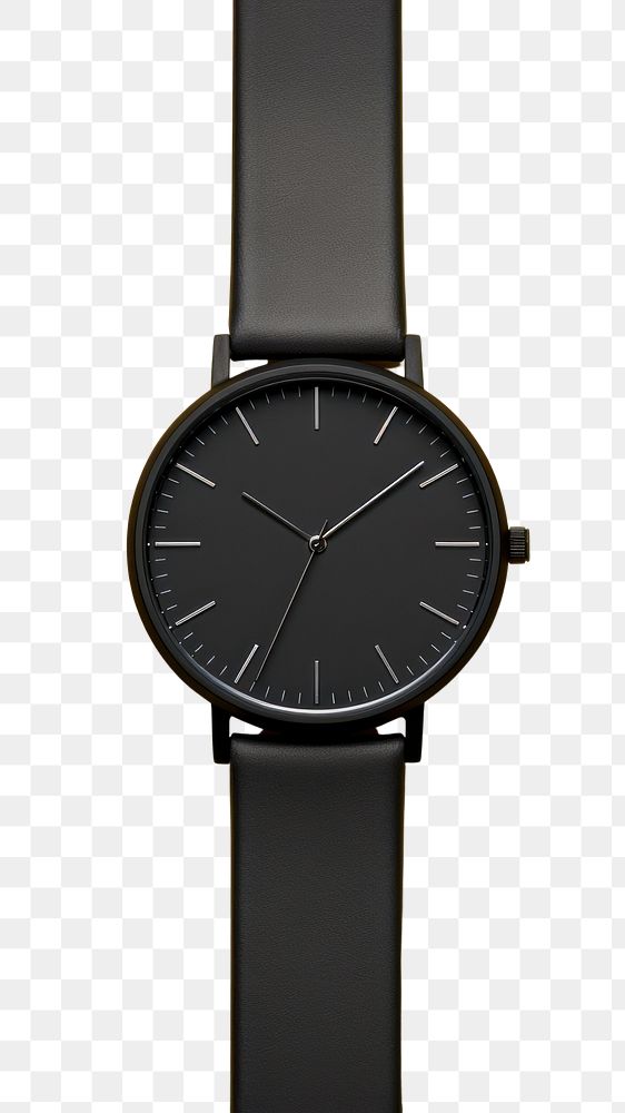 PNG Minimalist black watch wristwatch architecture circle yellow.