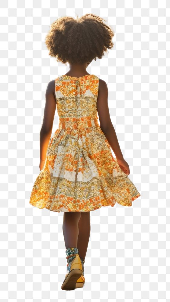 PNG African american girl in memphis pattern dress transportation architecture pedestrian. AI generated Image by rawpixel.