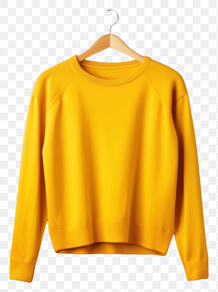 PNG Yellow color sweater shirt sweatshirt wood architecture. AI generated Image by rawpixel.