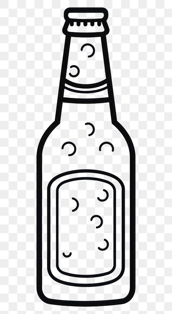 PNG Beer bottle drink white background.