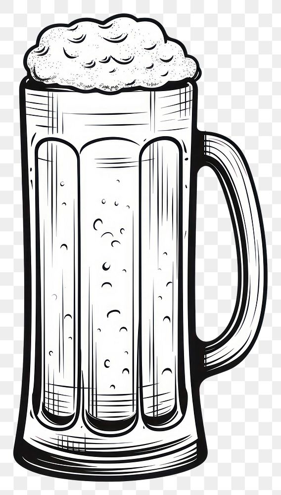 PNG Beer drink glass white background.