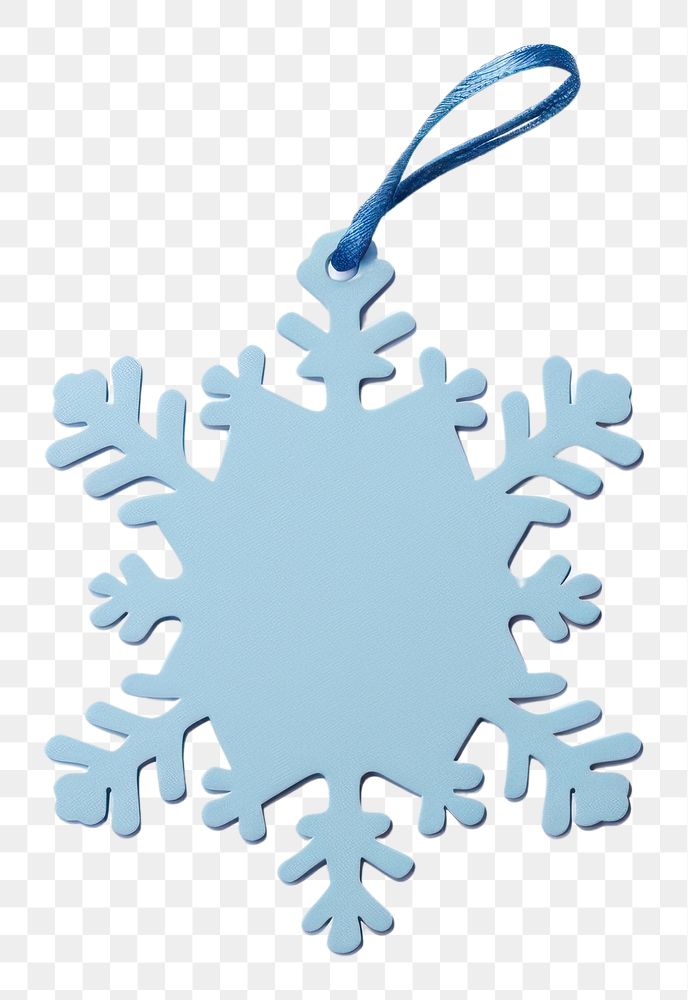 PNG Gift tag snowflake shape white.