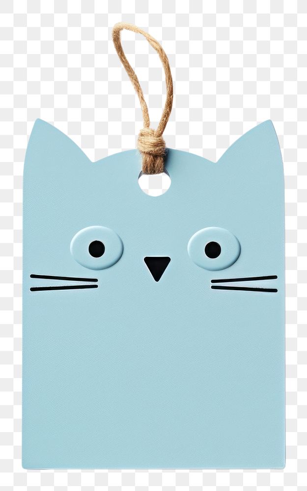 PNG Gift tag mammal paper blue.