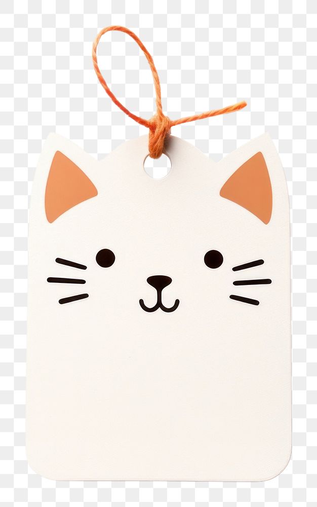 PNG Gift tag white background anthropomorphic representation.
