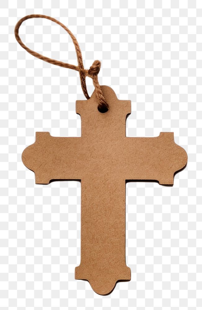 PNG Gift tag cross symbol white background.