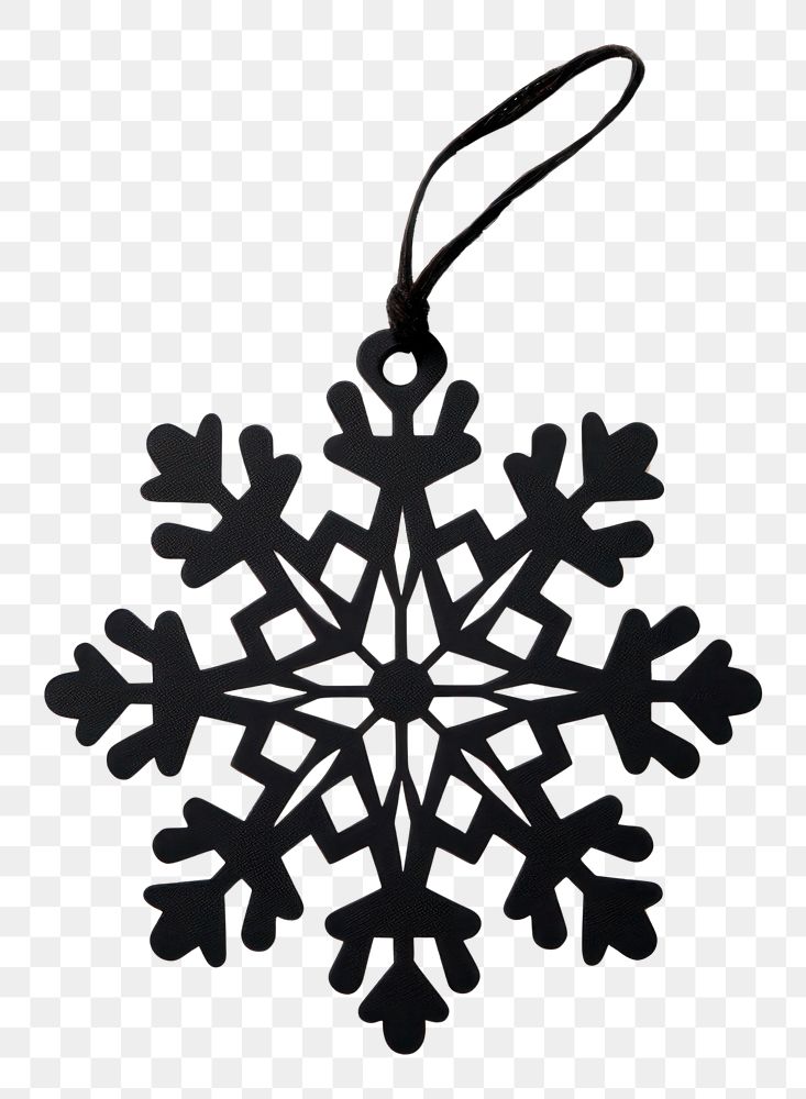 PNG Gift tag snowflake shape white background.
