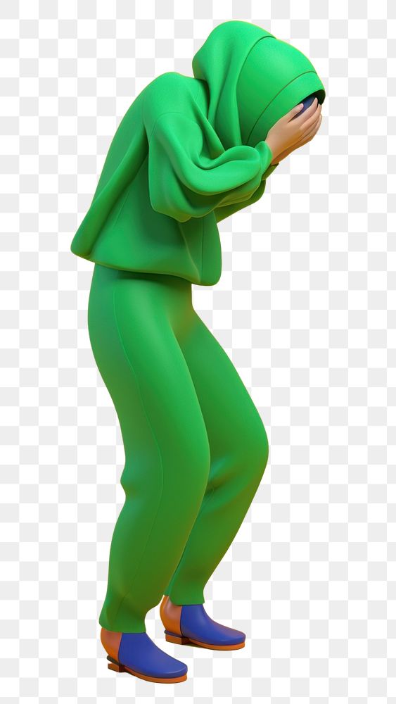 PNG  Standing cartoon green adult. AI generated Image by rawpixel.