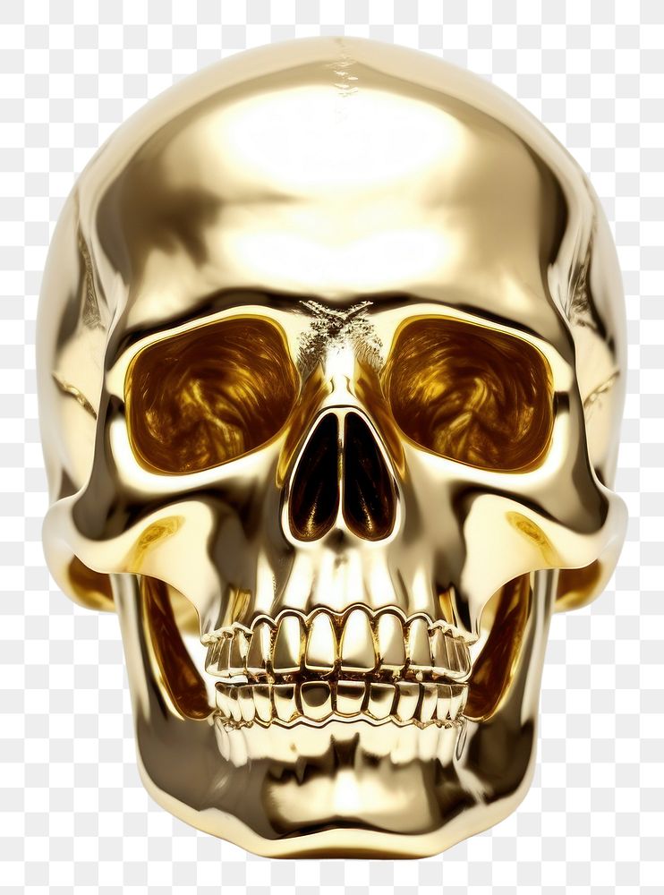 PNG Skull gold white background anthropology.