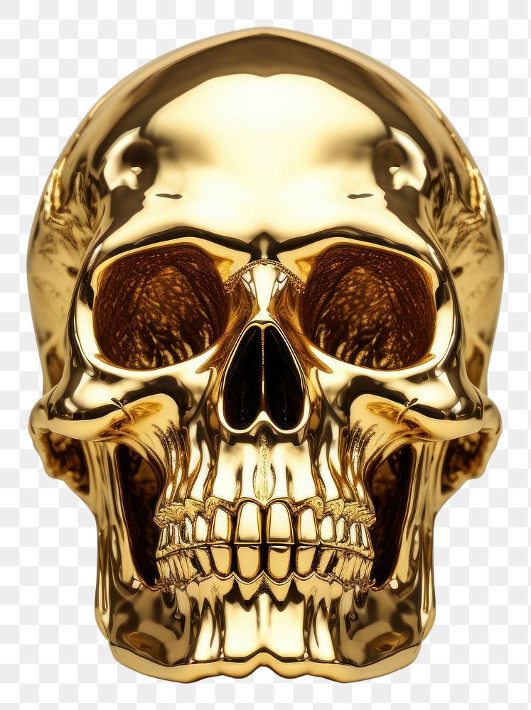 PNG Skull gold white background anthropology.