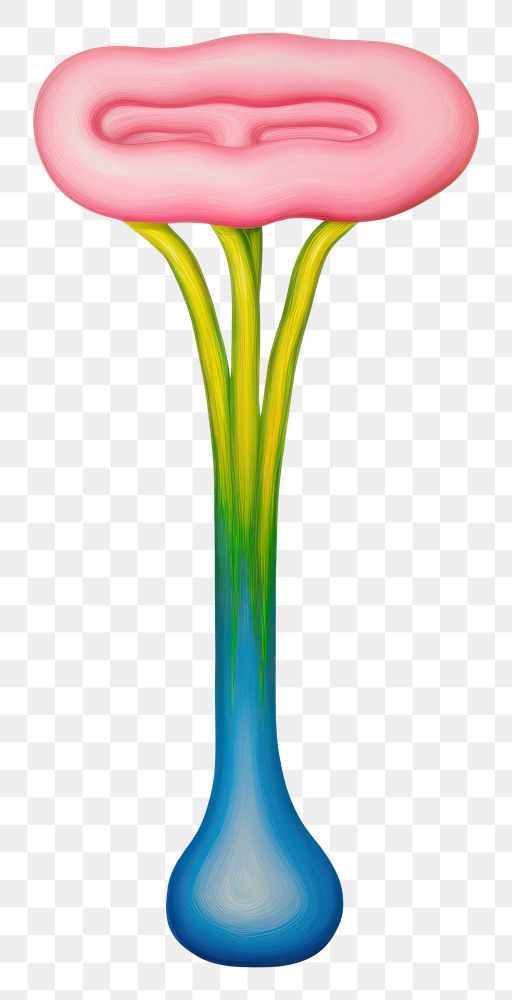 PNG  Painting of flower in vase white background confectionery creativity.