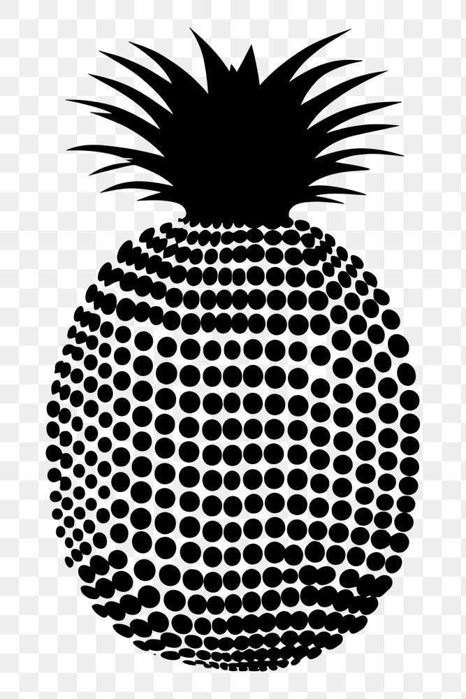 PNG Pineapple fruit produce black.