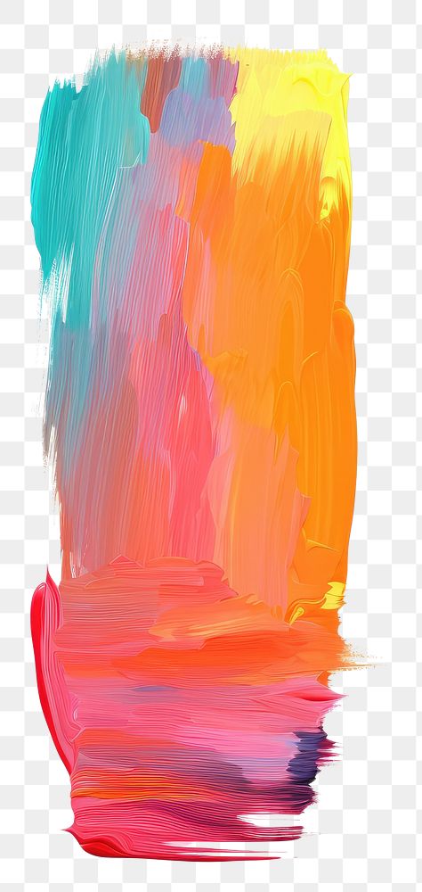 PNG Colorful flat paint brush stroke paintbrush white background creativity.