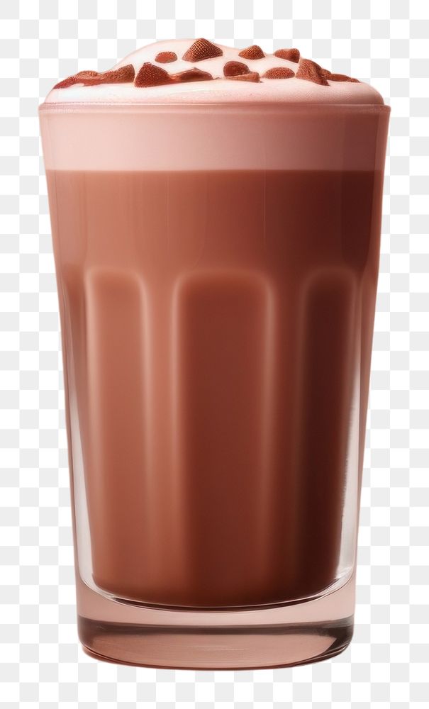 PNG  Hot chocolate milkshake dessert drink. AI generated Image by rawpixel.
