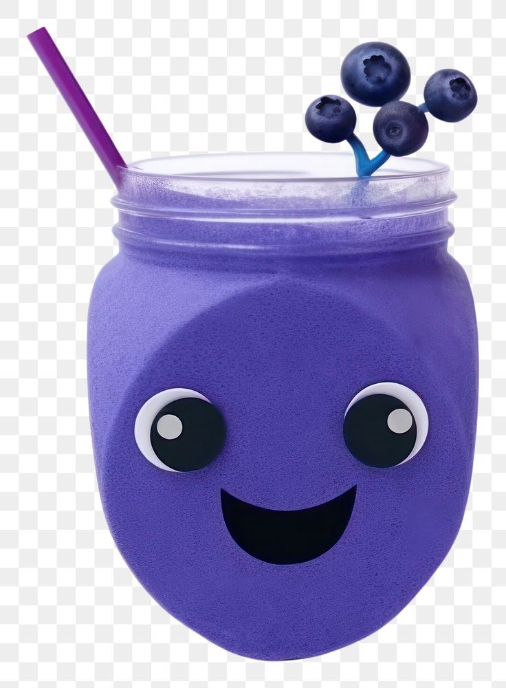PNG Blueberry fruit food jar.