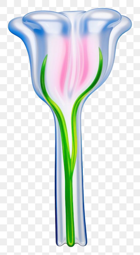 PNG  Surrealistic painting of flower in vase white background creativity fragility.
