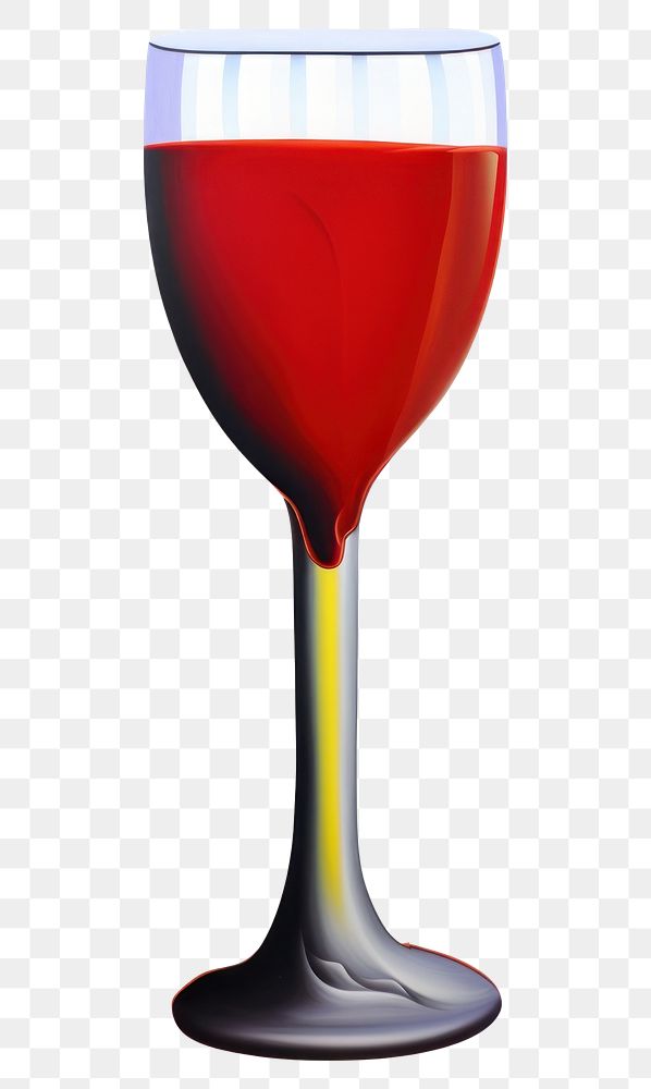 PNG  Surrealistic painting of wine drink glass white background.